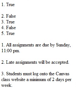 Orientation Quiz 1